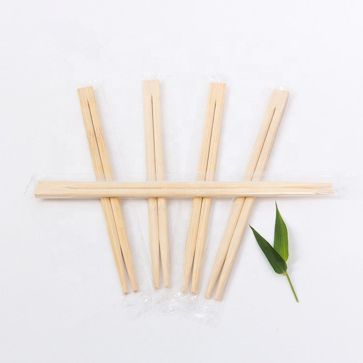 Palillos disponibles naturales de Mao Bamboo del cuadrado con la funda plástica