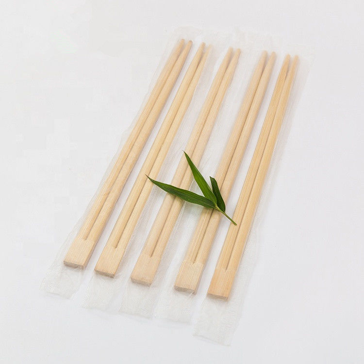 La aduana de bambú disponible de los palillos de los gemelos naturales chinos imprimió el logotipo los 21cm