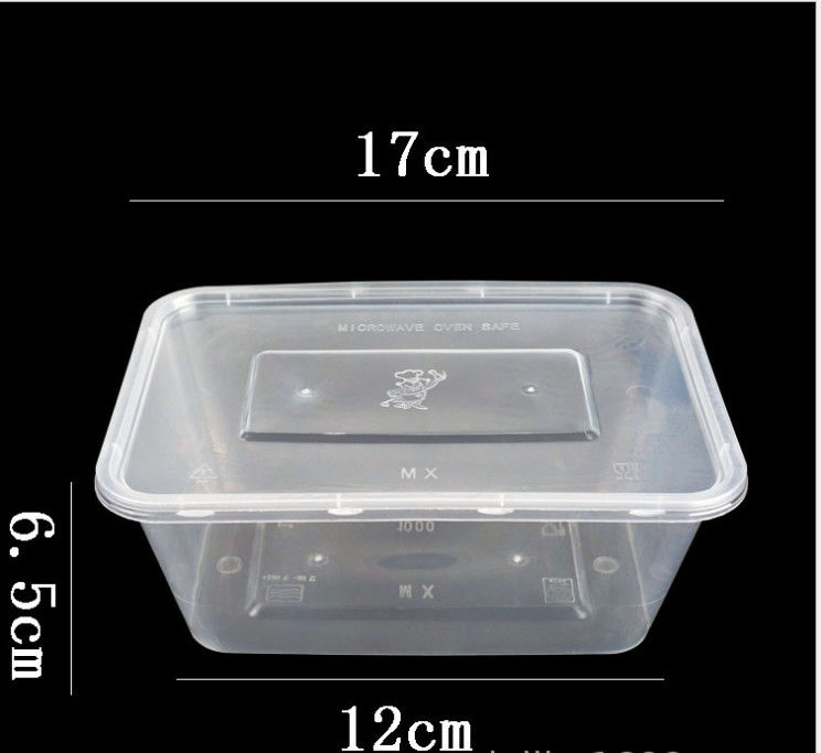 El plástico disponible de los PP se lleva la caja Microwavable con la tapa