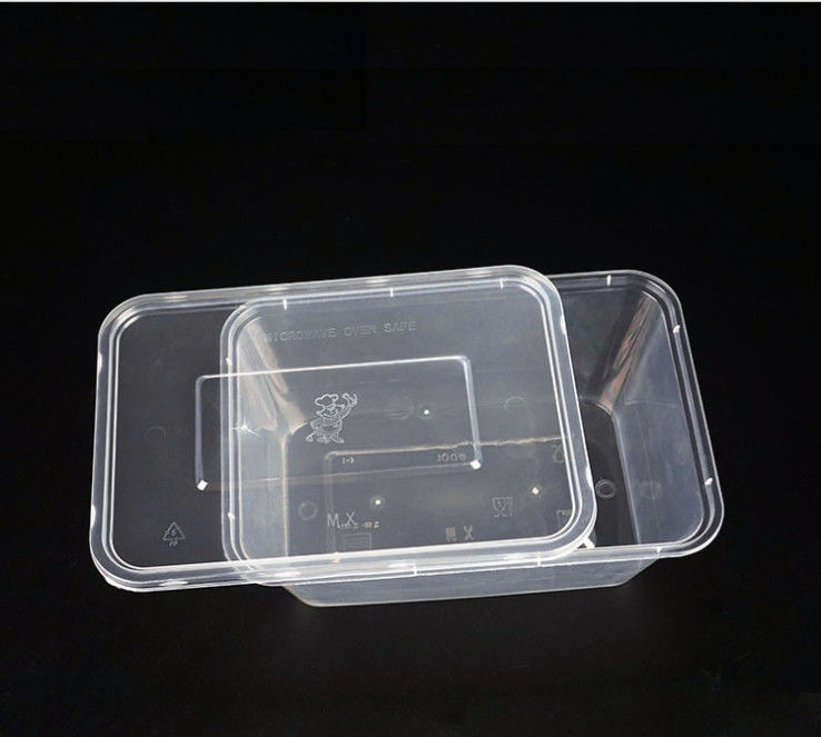 El plástico disponible de los PP se lleva la caja Microwavable con la tapa