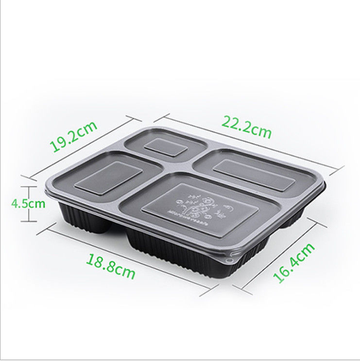 Envase de comida disponible Microwavable de los PP 500 650 750 1000ml