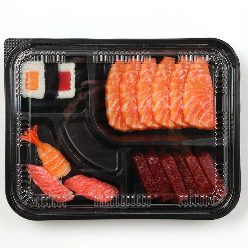 Transparente rectangular de los envases para llevar disponibles de los PP de la categoría alimenticia