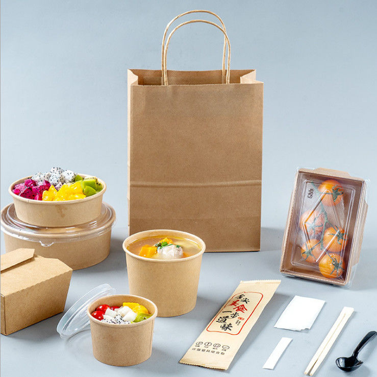 Envases de papel disponibles impermeables a la grasa para llevarse la comida expresa