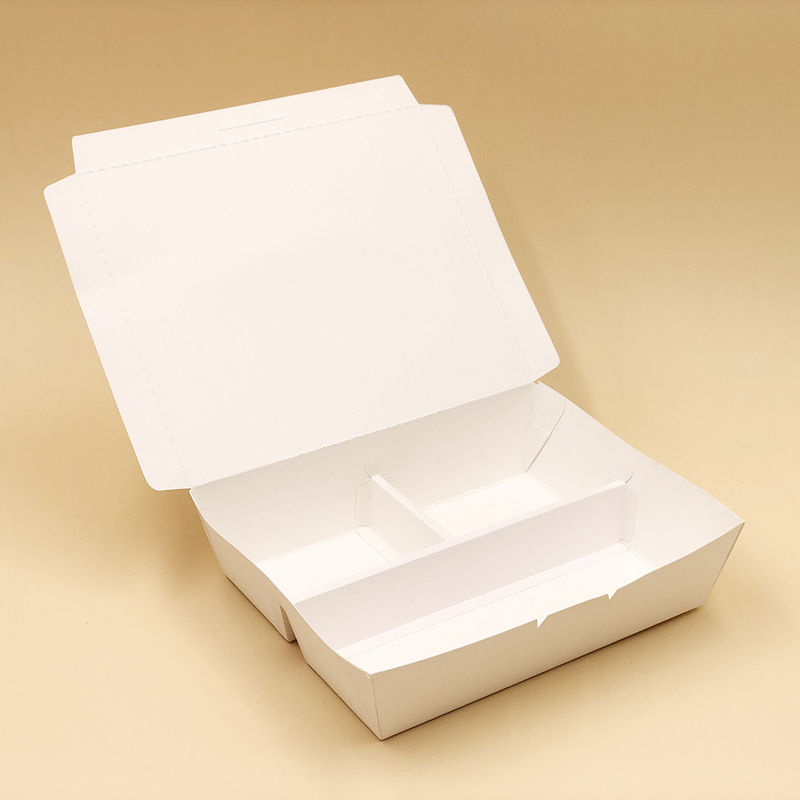 Compartimiento disponible de la fiambrera 2-4 del papel de Brown Kraft de las bandejas de la categoría alimenticia