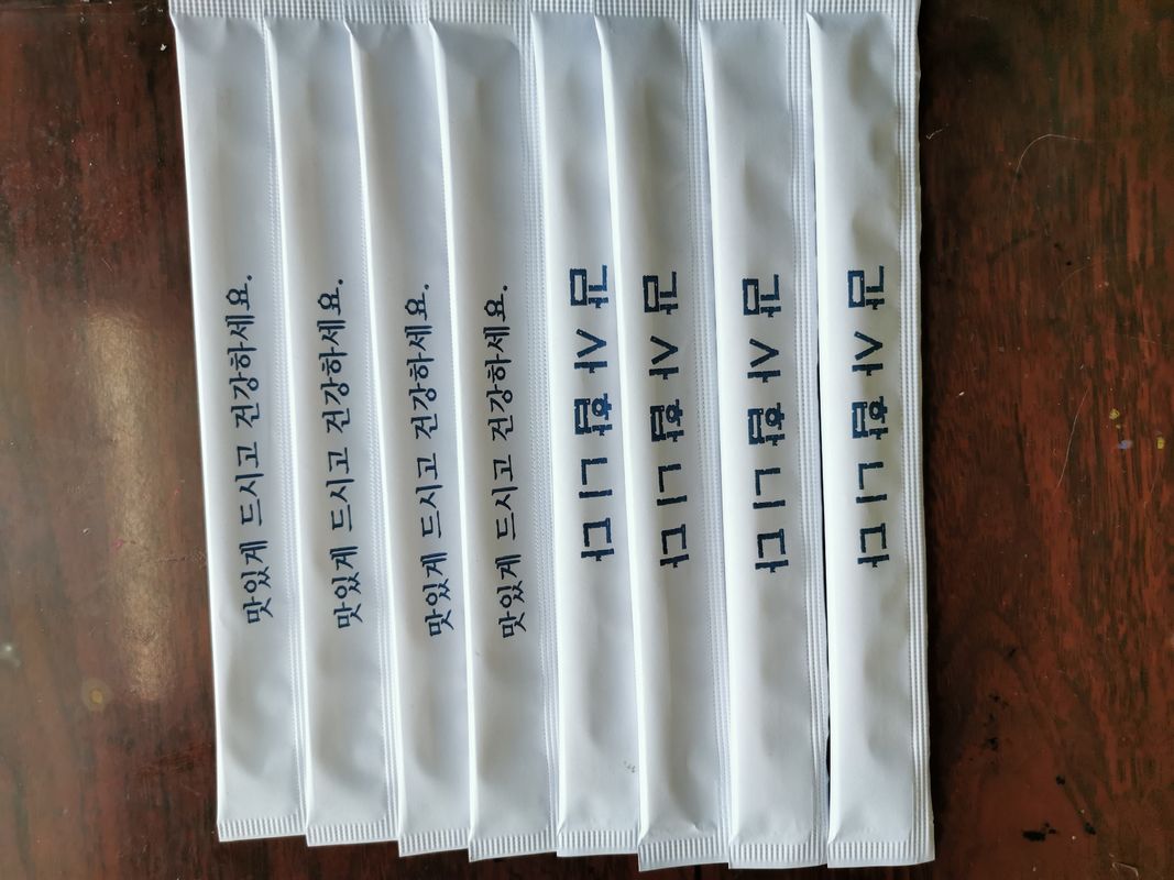 Palillos de bambú naturales del sushi amistoso de Eco con el paquete de papel