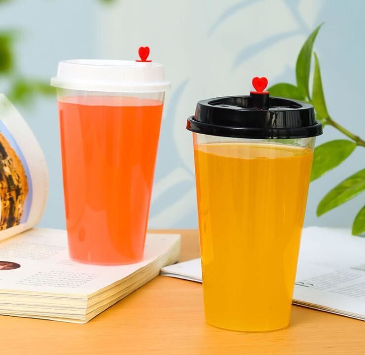 Tazas plásticas disponibles Vasos de impresión de encargo 16oz 500ml de Juice Tea PP del batido de leche