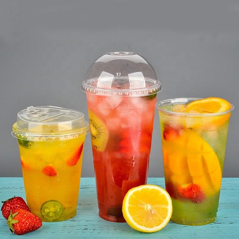 Tazas plásticas disponibles Vasos de impresión de encargo 16oz 500ml de Juice Tea PP del batido de leche
