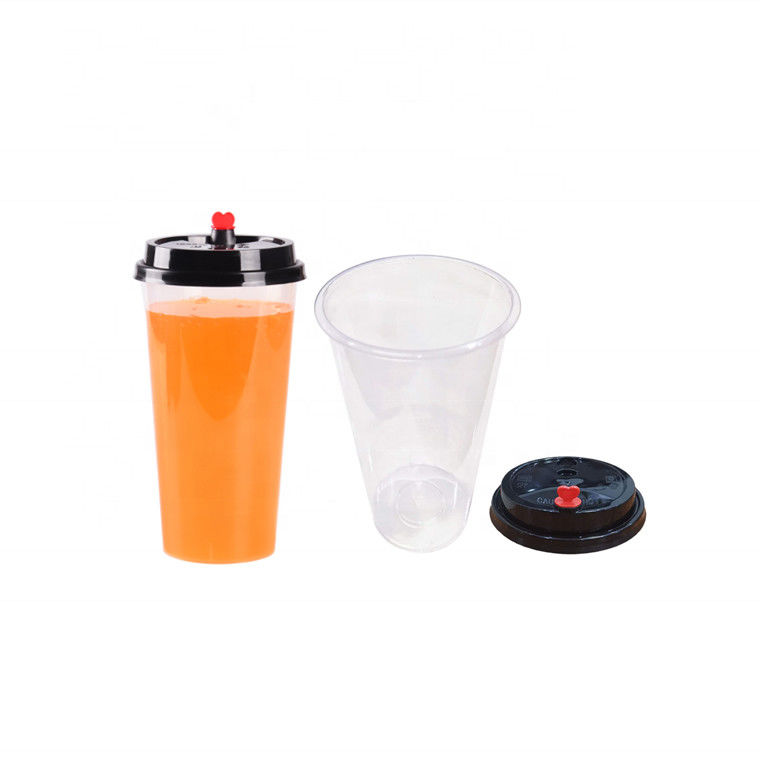Tazas plásticas disponibles Vasos de impresión de encargo 16oz 500ml de Juice Tea PP del batido de leche