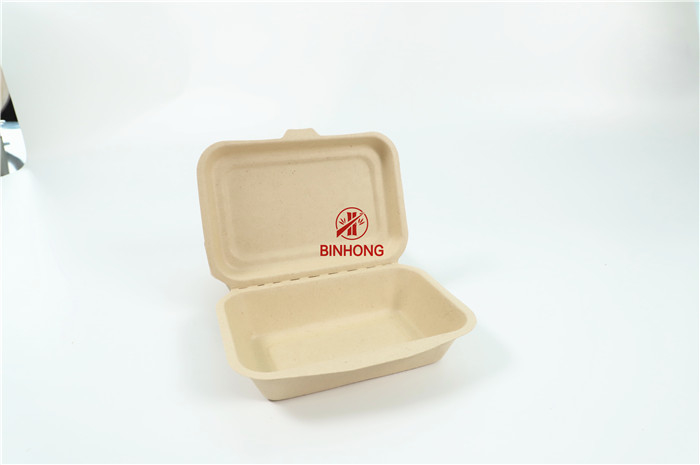 Alimentos de preparación rápida de Desechables de la caña de azúcar que empaquetan abonable biodegradable de la caja