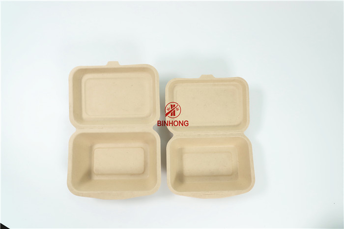 Alimentos de preparación rápida de Desechables de la caña de azúcar que empaquetan abonable biodegradable de la caja