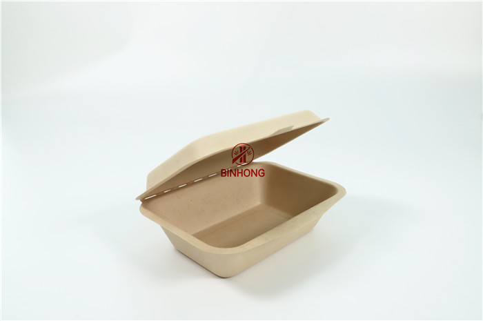 Alimentos de preparación rápida de Desechables de la caña de azúcar que empaquetan abonable biodegradable de la caja