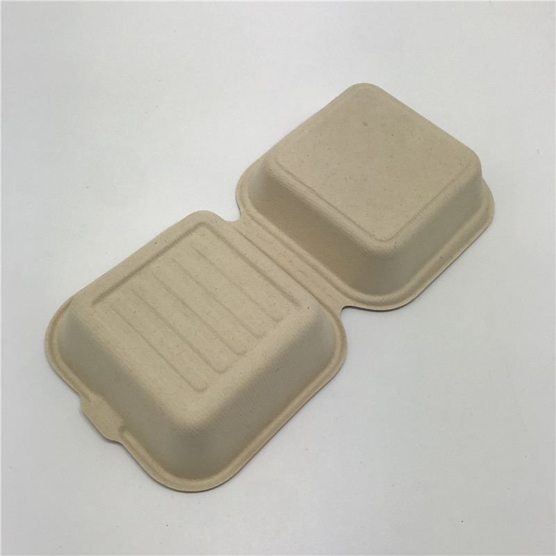Disponible biodegradable de la caja de Straw Takeaway Food Container Burger del trigo