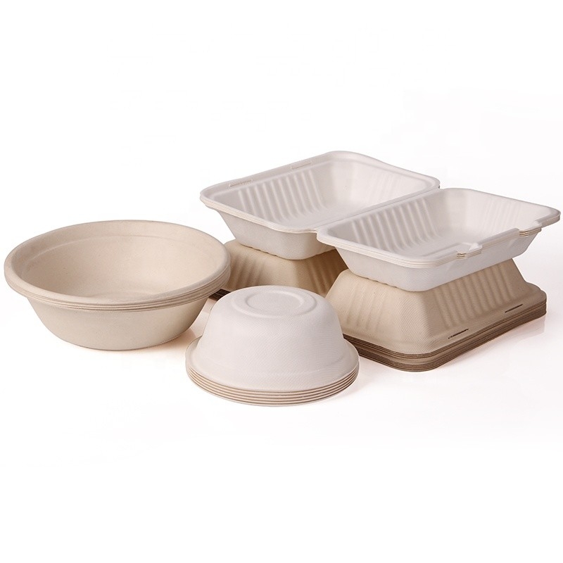 Fiambreras Eco biodegradable del acondicionamiento de los alimentos del bagazo de la caña de azúcar amistoso