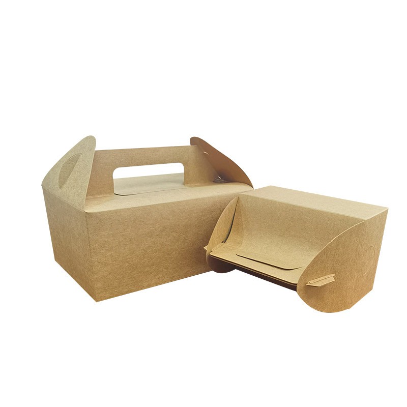 Envases de comida disponibles del papel de la ensalada biodegradables con la manija