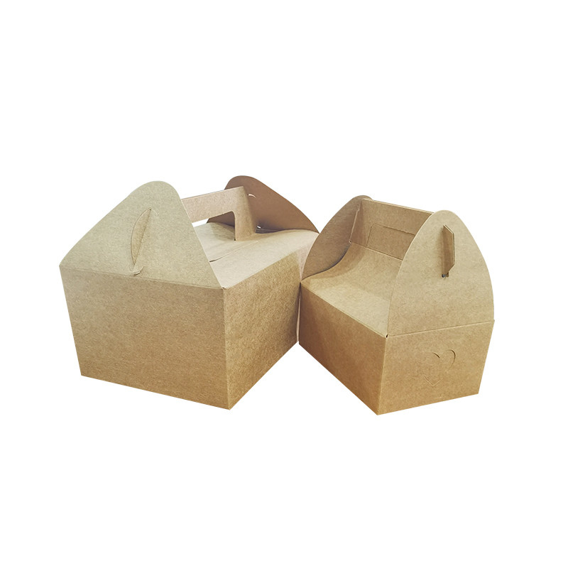 Envases de comida disponibles del papel de la ensalada biodegradables con la manija