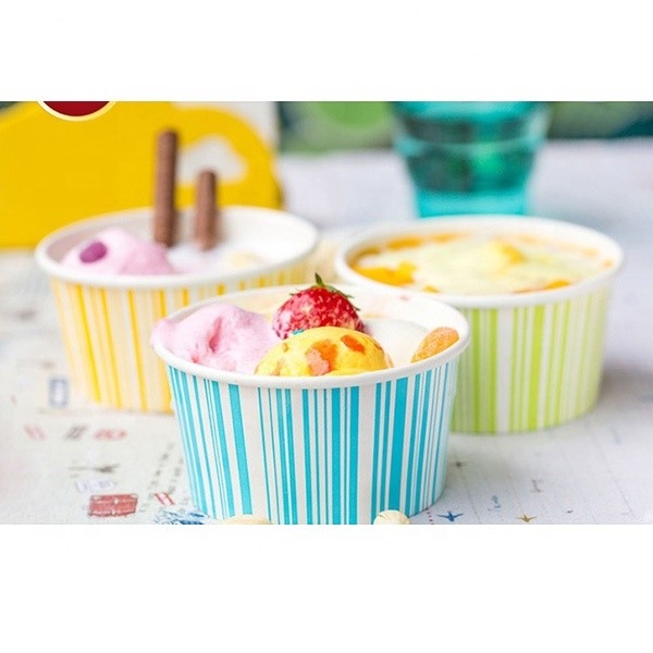 Taza de un sólo recinto de papel 7oz biodegradable 32oz del helado de Kraft